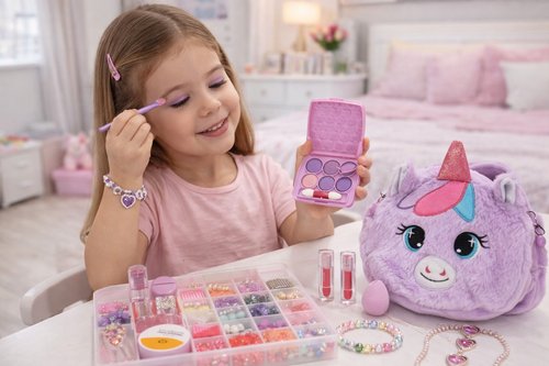 Kit Maquiagem com Bolsa Unicórnio