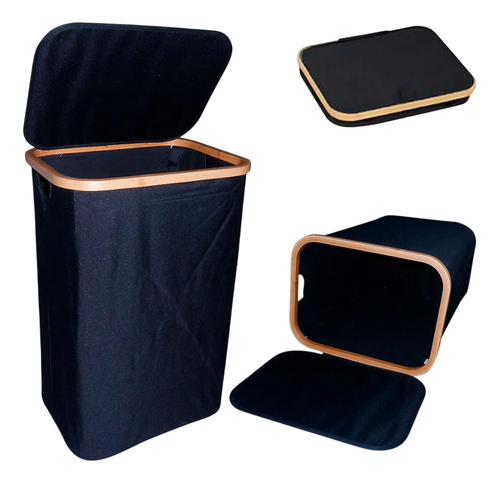 Cesto Multiuso Dobrável com Tampa - Sortida