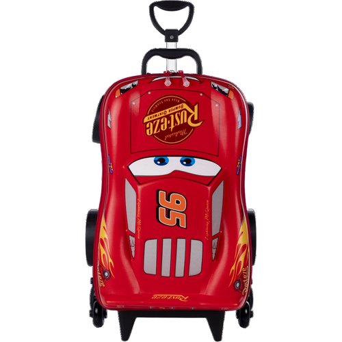 Mala Infantil Cars McQueen 3D com Rodinhas - Vermelha