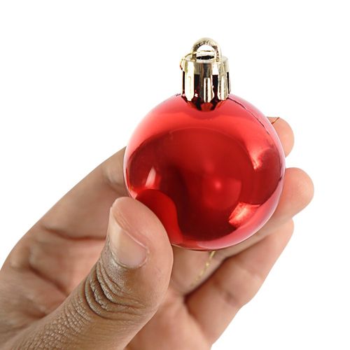 Kit 6 Bolinhas 4cm Enfeitar Decorar Pendurar Árvore Natal