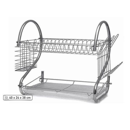 Escorredor de Louças com Porta Copos e Talheres de Metal