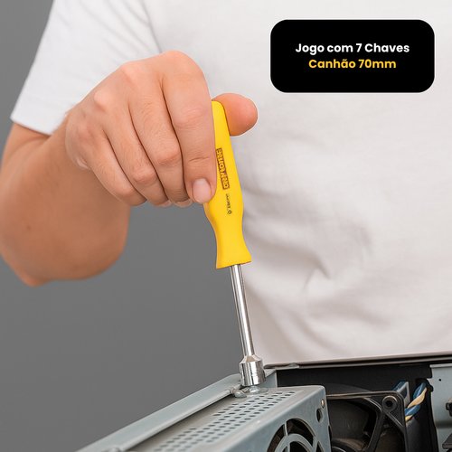 Jogo Com 7 Chaves Canhão 70mm
