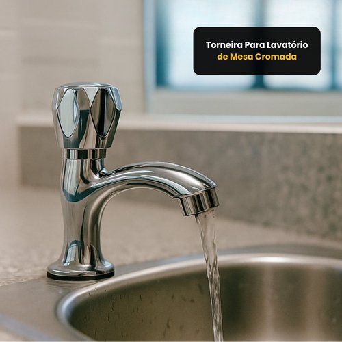 Torneira Para Lavatório De Mesa Cromada