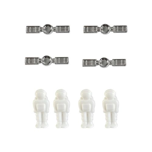 Ônibus Espacial Miniatura com Base de Exposição, Mini Astronautas e Satélites