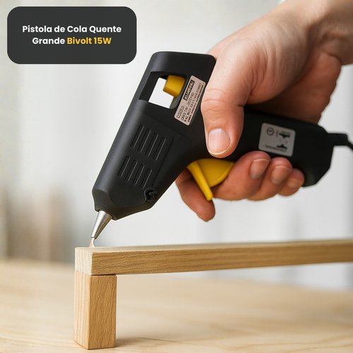 Pistola De Cola Quente Grande Bivolt 15w - Preta
