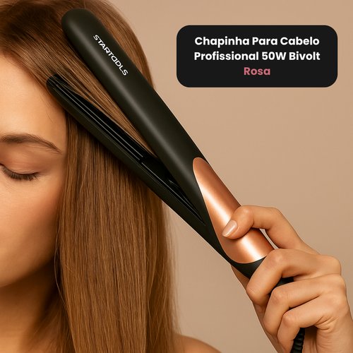 Chapinha Para Cabelo Profissional 50w Bivolt - Rosa