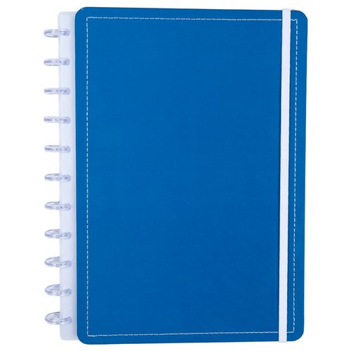 Caderno Disko Blue Grande G Capa Dura Disco Reposicionável Escolar