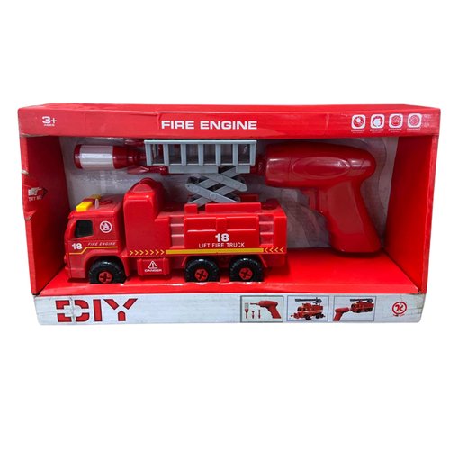 Caminhão De Bombeiro Monta E Desmonta Com Parafusadeira