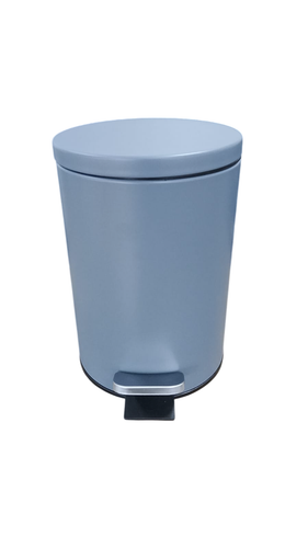 Lixeira Redonda com Pedal Multiuso Aço 3 litros - Cinza Matte