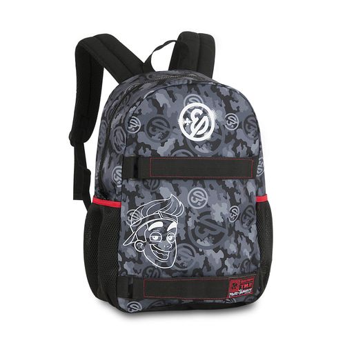 Mochila Escolar Passeio Costas Enaldinho Cinza
