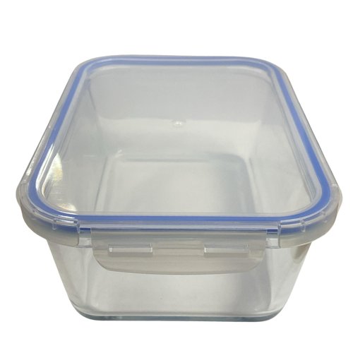Pote Hermético De Borossilicato Retangular Com Tampa 1500ml