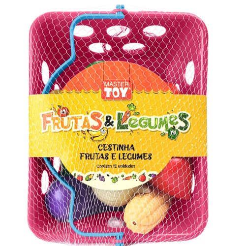 Brinquedo Infantil Cestinha Frutas e Legumes