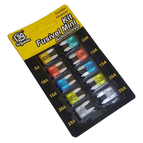 WE DROP - Kit Fusivel Automotivo Lamina Mini 10 peças 5/10/15/20/25/30a
