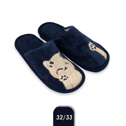 rt1zqh7p4x-lg.jpg Pantufa Gatinho Infantil Azul Tam. 32/33