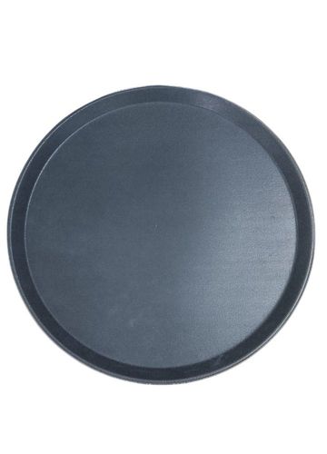 Bandeja Redonda Antiderrapante 40cm - Preta