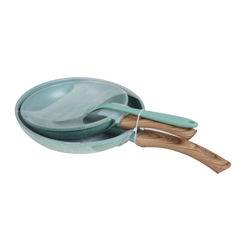Kit 2 Frigideiras com Revestimento Nanocerâmico Granito com Espátula - Verde