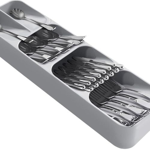 Organizador De Talheres - Cinza