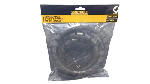 Organizador de Fios e Cabos com Aplicador 20mmx2m - Preta