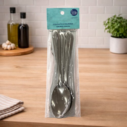 Conjunto 6 Colheres Inox Angra
