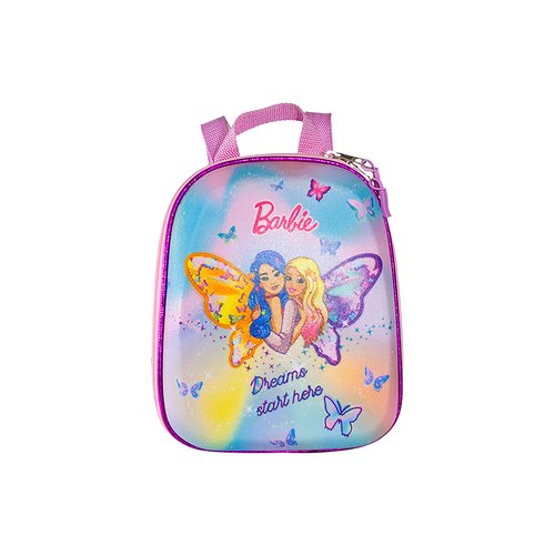 Mochila Infantil Barbie Borboleta Tamanho P - Multicolorida