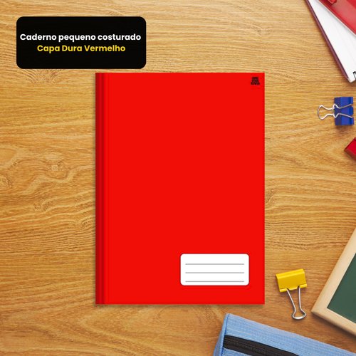Caderno pequeno costurado Capa Dura  – Vermelho