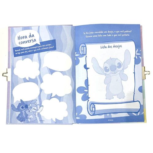 Livro de Segredos Diário com Cadeado - Stitch