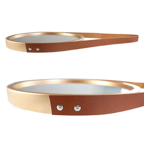 Espelho Decorativo Pequeno Redondo 45cm Rose Gold