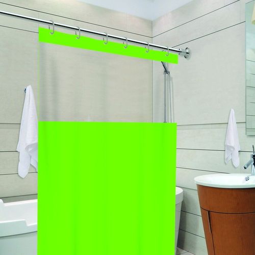 Cortina de Box Verde com Visor c/ gancho