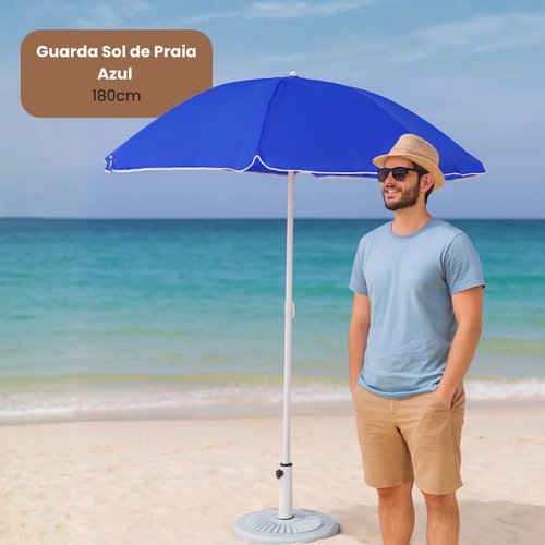 Guarda Sol de Praia Azul - 180cm