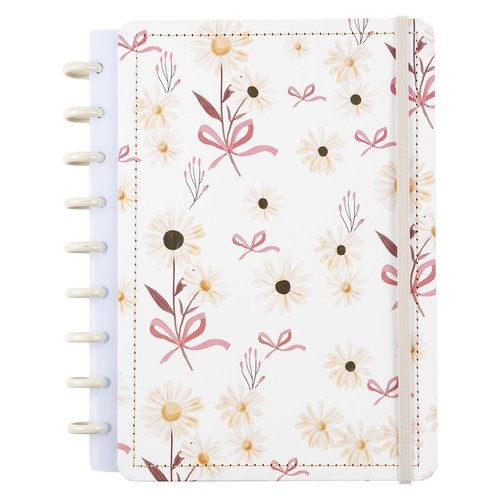 Caderno Disko Laços Capa Dura Disco Reposicionável Médio M