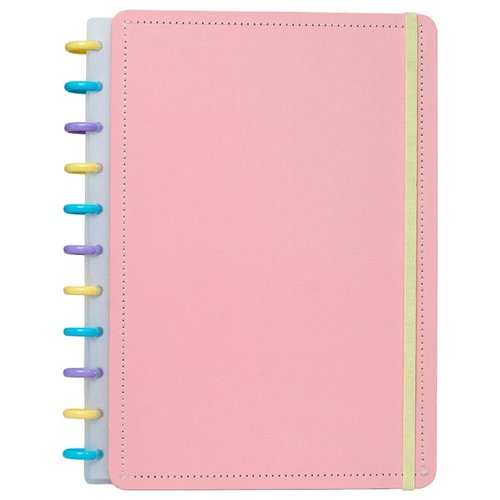 Caderno Disko Tutti Frutti Grande G Capa Dura Disco Reposicionável Escolar