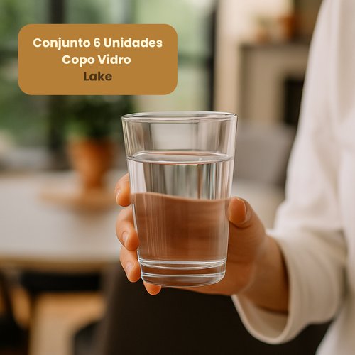 Conjunto 6 Unidades Copo Vidro Lake