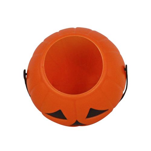 Balde Abóbora Grande Decoração Halloween Cesto