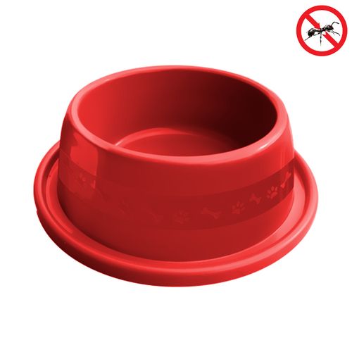 Comedouro Para Gatos E Cachorros 350ml Anti Formiga - Vermelho