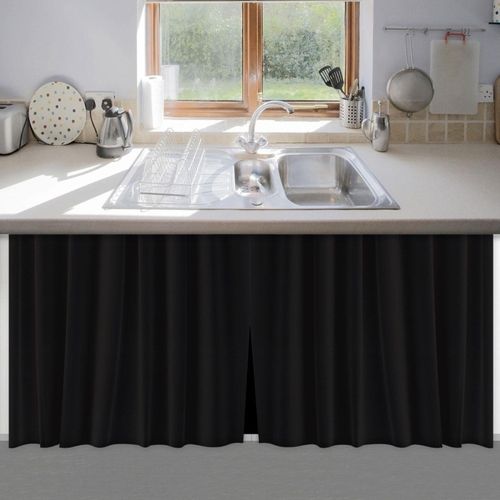 Cortina de Pia Preto PVC - CINZA