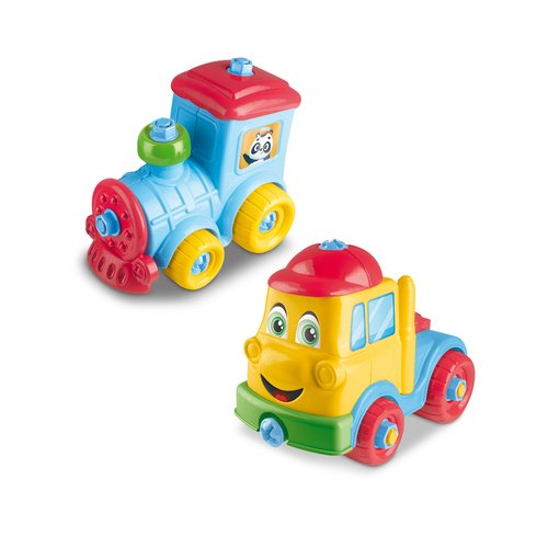 Kit Caminhão E Trem Brinquedo Multicolorido