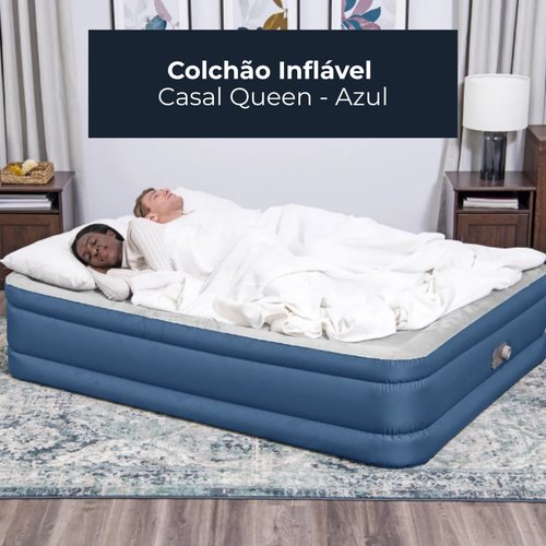 Colchão Inflável Casal Queen - Azul
