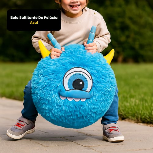 Bola Saltitante De Pelúcia - Azul