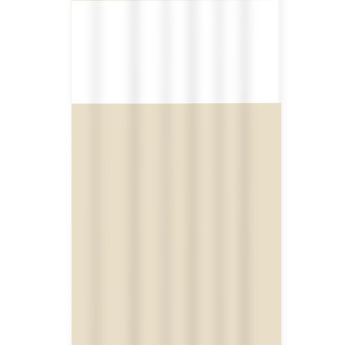 Cortina de Box com Visor Bege c/ ilhos