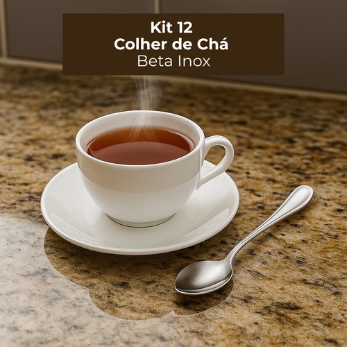 Kit 12 Colher De Chá Beta - Inox