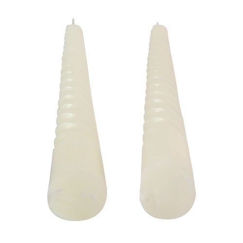 Vela Castiçal Torcidas 25cm Kit 2 Unidades para Natal, Casamentos, Batizados - Branco
