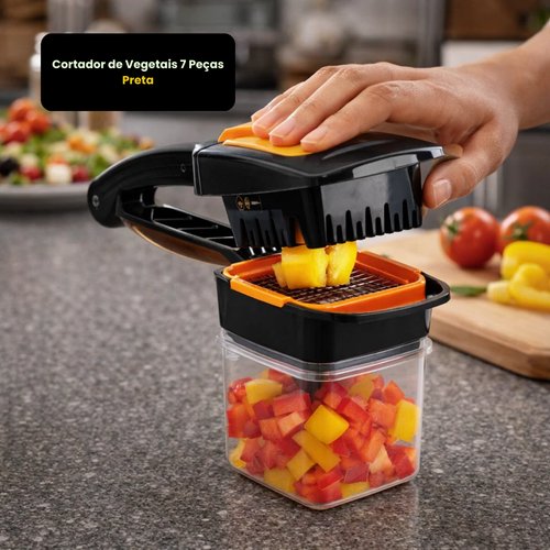 Cortador de Vegetais 7 Peças - Preta