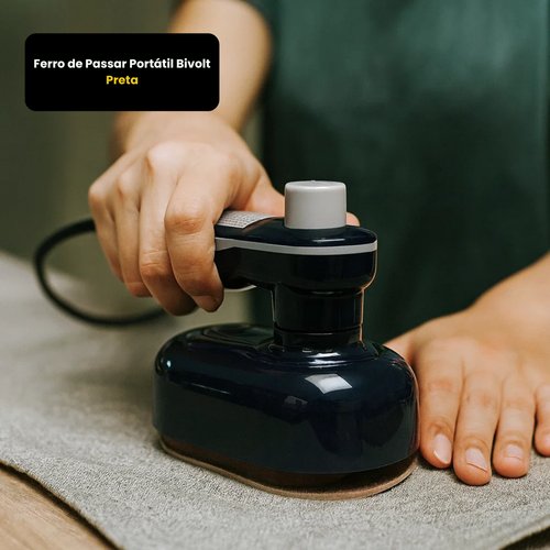 Ferro De Passar Portátil Bivolt - Preta