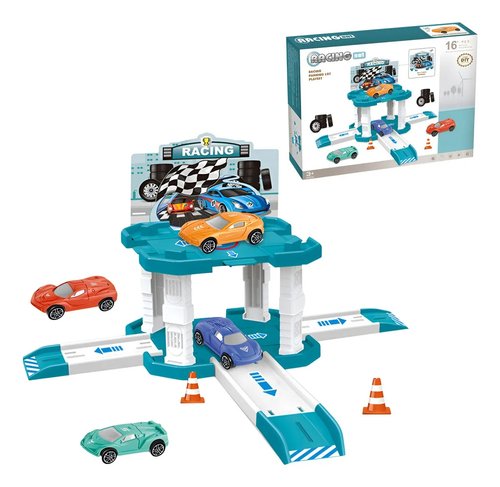 Pista De Corrida Infantil Racing Com Carrinhos Brinquedo De Montar