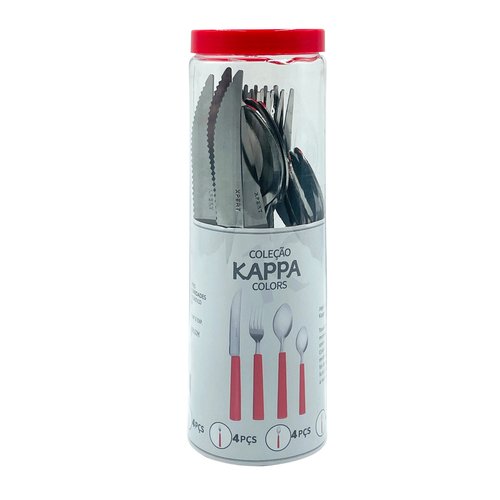 Jogo De Talheres 16 Peças - Vermelha