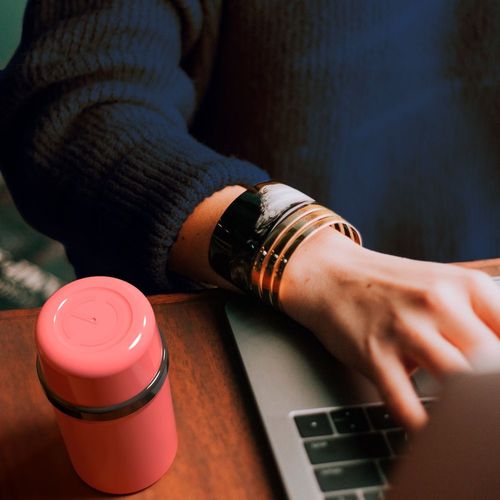 Garrafa Térmica Unitermi 250ml para Café Chá Água Leite - Rosa