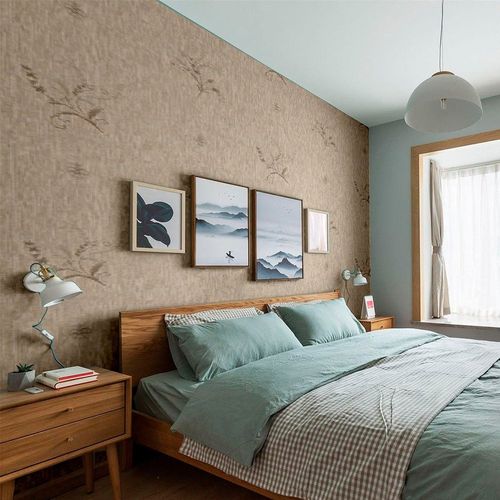 Papel de Parede Adesivo PVC Estampa Floral com linhas - 5 Metros