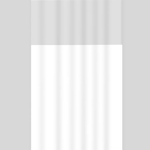 WE DROP - Cortina de Box com Visor Branca c/ ilhos