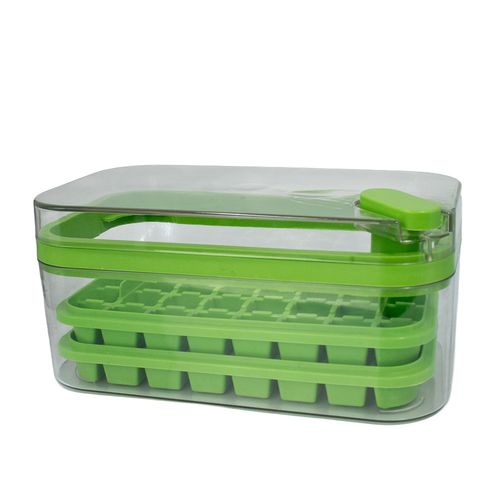 Bandeja Dupla de Cubos de Gelo com Tampa