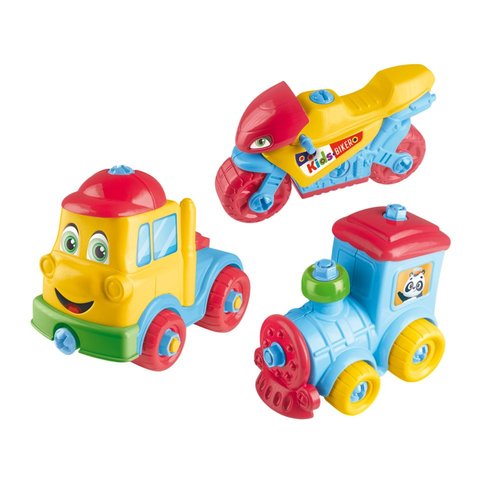 Kit Moto Trem E Caminhão De Brinquedo Multicolorido